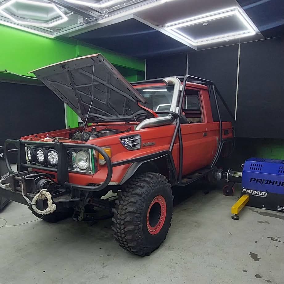 Toyota Land Cruiser diesel on the dyno at The Torque Lab Hamilton