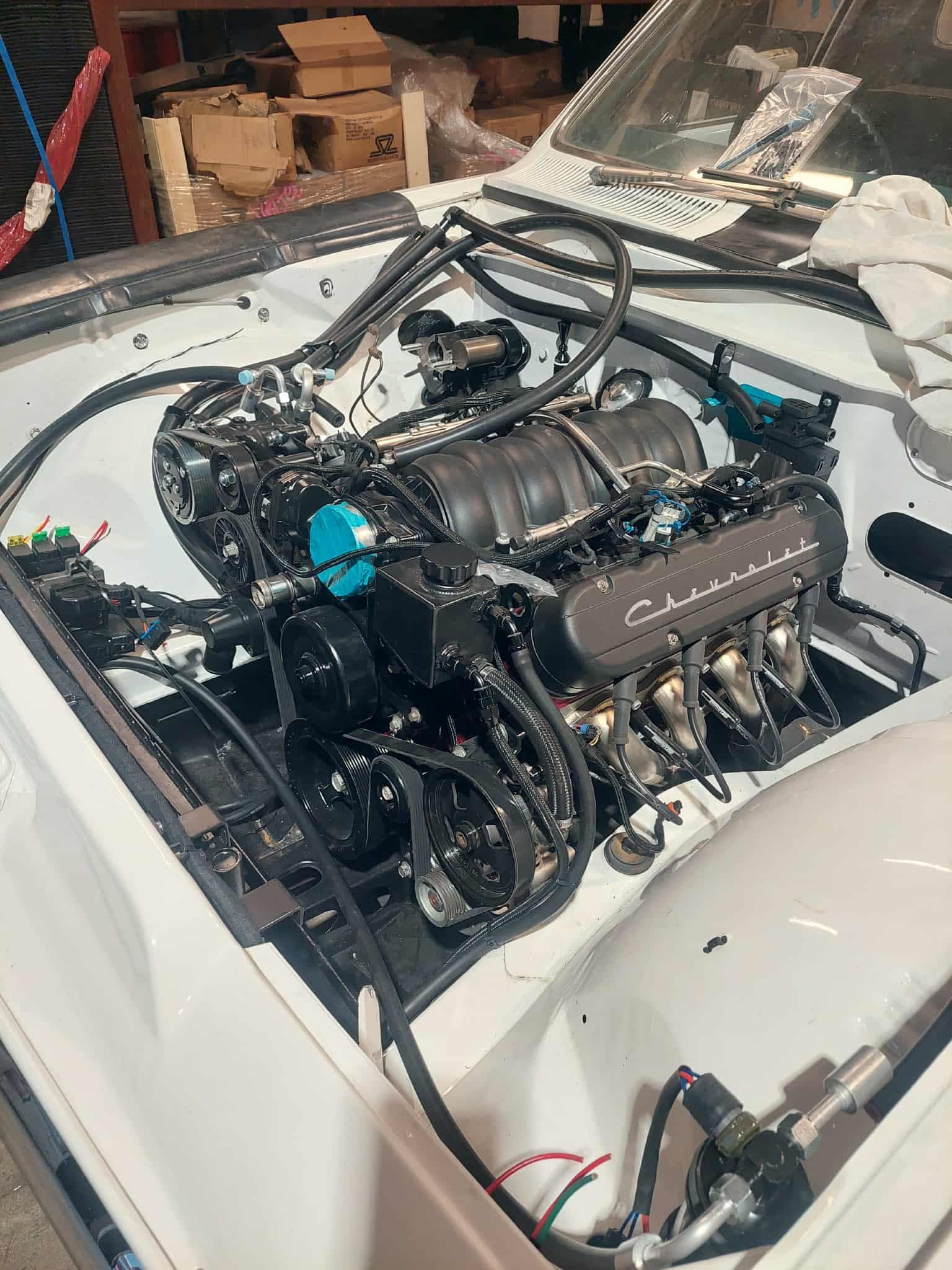 LS engine swap in a classic - custom engine build